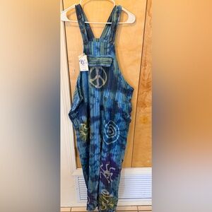 Boutique Tie-Dye Adjustable Overalls